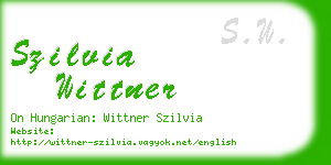 szilvia wittner business card